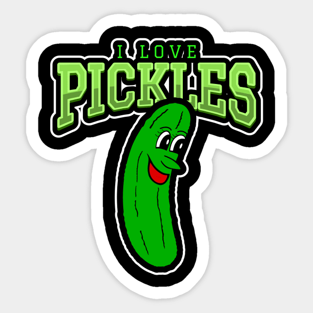 I LOVE Pickles Dill Pickle Lover Sticker by SartorisArt1